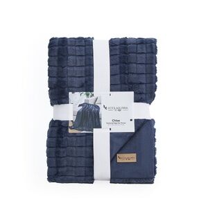Koolaburra by UGG Navy Throw Blanket NEW Chloe 50x70inch Throw